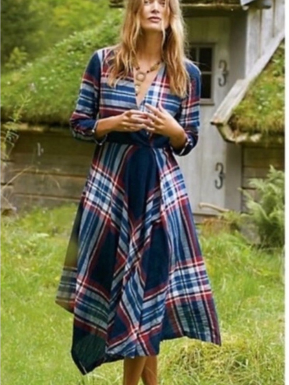 Anthropologie Isabella Sinclair tartan plaid